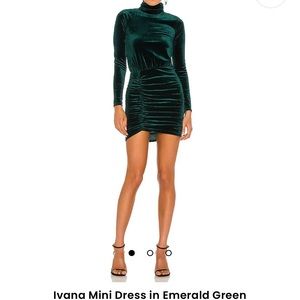 Lovers & friends green velvet dress